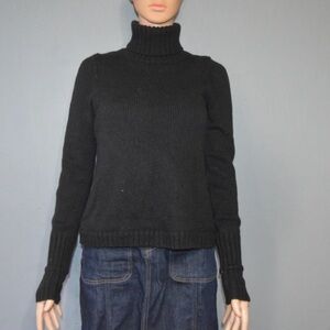 VINCE. Sz Large Black Turtleneck Wool Blend Knit Sweater